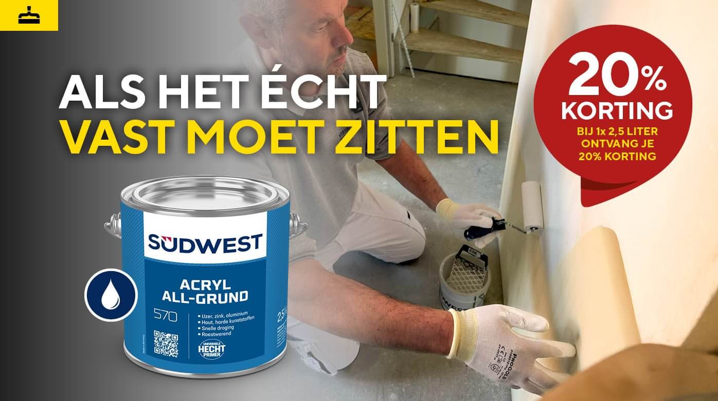 Afbeelding voor: Hij is er weer! De Südwesyt Acryl All-Grund actie – NU MET 20% KORTING