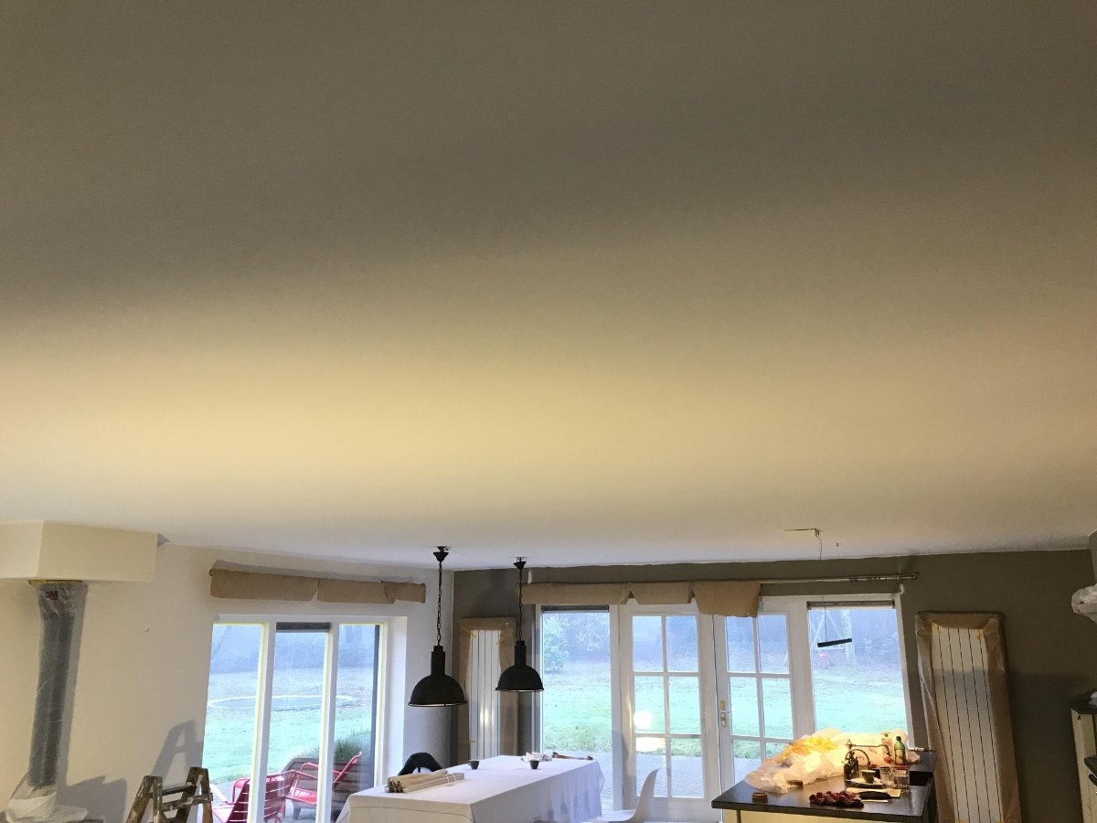 Plafond zonder baanvorming